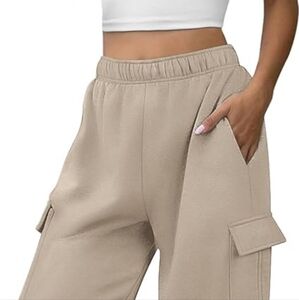 Forever21 Beige Cargo Sweatpants